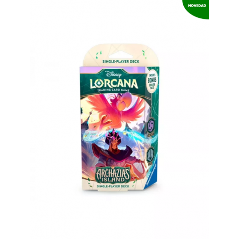 Disney Lorcana Steel & Amethyst Starter Deck – Archazia’s Island Inglés 