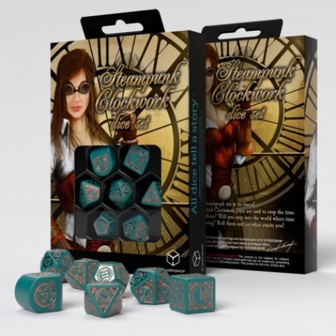 Set de Dados Modernos Steampunk - Aparatos Náuticos