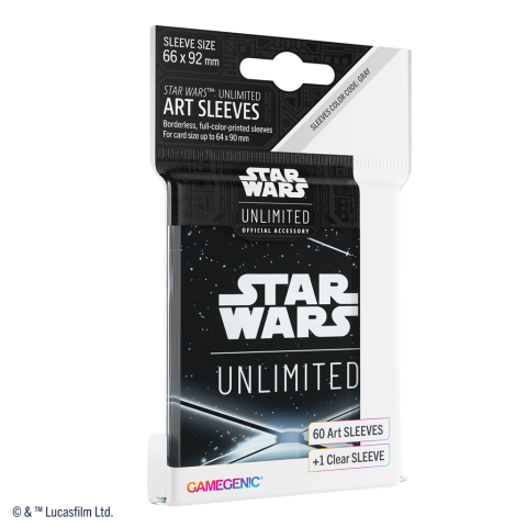 Star Wars: Unlimited Art Sleeves Card Back Black [PREVENTA]