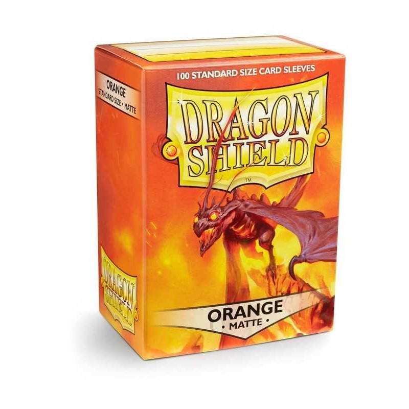 Fundas Dragon Shield - Estándar Matte Naranja (100 Unidades)