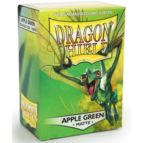 Fundas Dragon Shield - Estándar Matte Verde Manzana (100 Unidades)