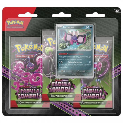 Pokémon SV 06.5 3 Pack Blister - Escarlata y Púrpura Fabula Sombría